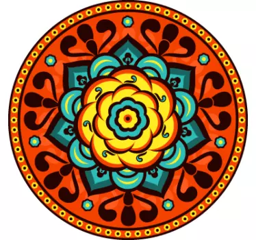 Sticker mural floral rosace - TenStickers