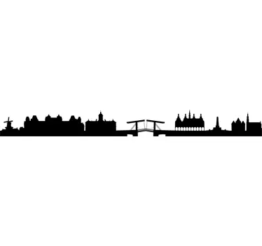 Autocollant mural skyline Amsterdam - TenStickers