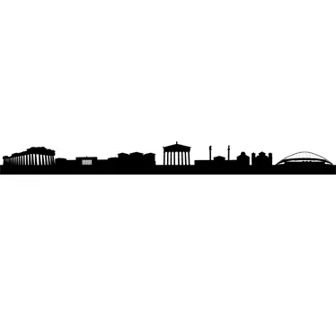 Autocollant mural skyline Athènes - TenStickers