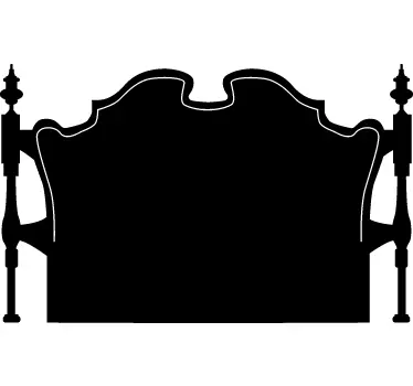 Autocollant mural tete de lit baroque - TenStickers