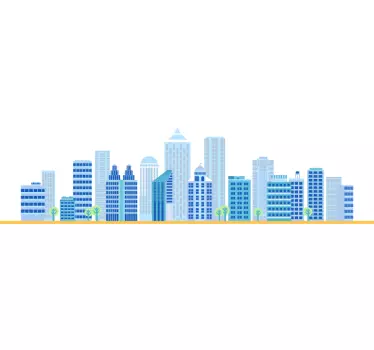 Autocollant mural ville buildings - TenStickers