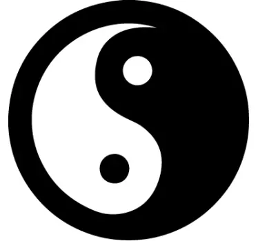 Autocollant mural ying et yang - TenStickers