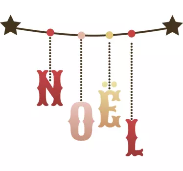 Autocollant noel guirlande - TenStickers