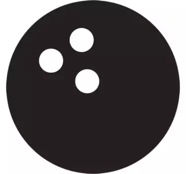 Autocollant pictogramme boule bowling - TenStickers