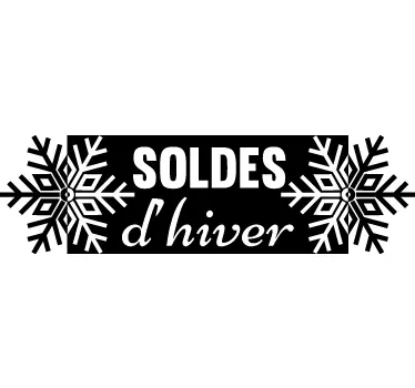 Sticker vitrine Noël soldes d’hiver - TenStickers