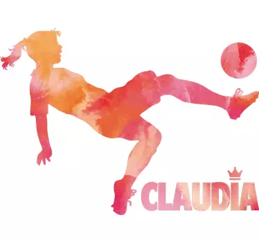 Sticker de joueur de foot avec nom personnalisable - TenStickers