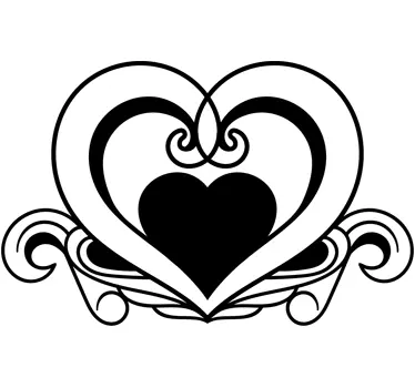 Sticker amour coeur élégant - TenStickers