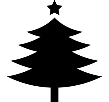 sticker arbre de Noël blanc - TenStickers