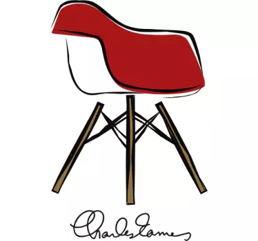 Sticker architecture chaise Eames - TenStickers
