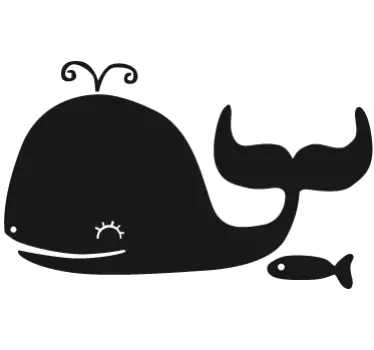 Sticker ardoise baleine - TenStickers