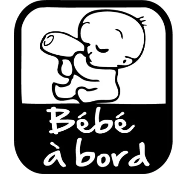 Sticker bébé à bord dessin - TenStickers