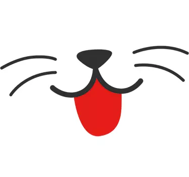 Sticker bouche et nez de chat - TenStickers