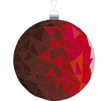 Sticker boule de noël rouge - TenStickers
