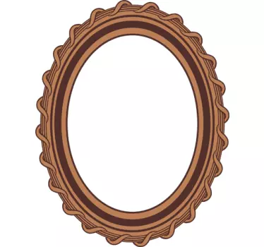 Sticker cadre ovale vertical - TenStickers