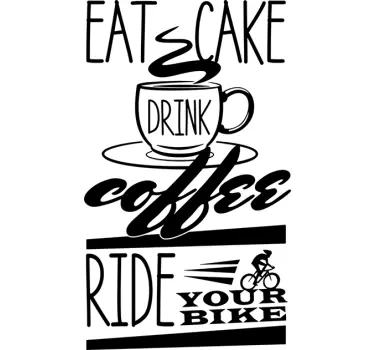 Sticker cuisine café et cyclisme - TenStickers