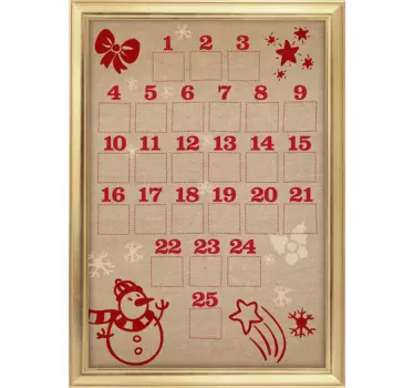 Sticker calendrier de l'avent - TenStickers