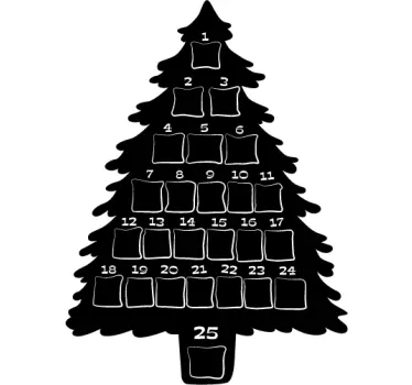 Sticker calendrier de l'avent sapin - TenStickers