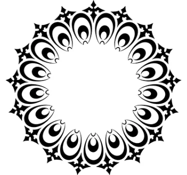 Sticker cercle ornement Noël - TenStickers