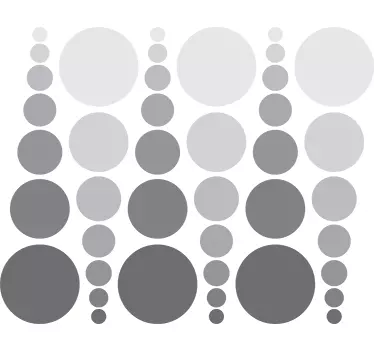 Sticker géométrique pack 46 cercles gris - TenStickers