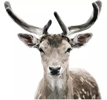 Sticker cerf polygonal - TenStickers