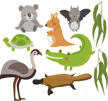 Sticker Maison Animaux d'Australie - TenStickers