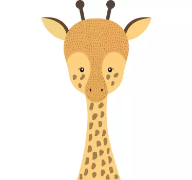 Sticker Maison Bébé Girafe Dessin - TenStickers