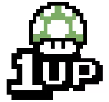 Sticker champignon 1up - TenStickers