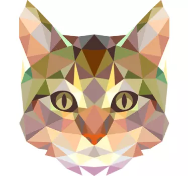 Sticker chat géométrique - TenStickers
