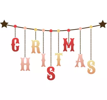 Sticker Christmas guirlande - TenStickers