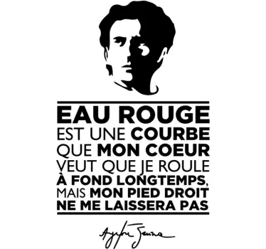 Sticker Citation Eau Rouge Senna - TenStickers