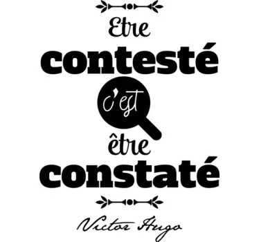 Sticker citation Victor Hugo contesté - TenStickers