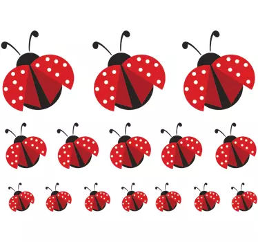 Sticker coccinelles - TenStickers