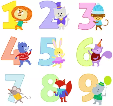 Sticker collection chiffres enfants - TenStickers