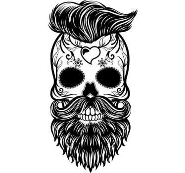 Sticker crâne hipster - TenStickers