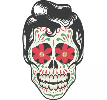Sticker crâne mexicain rock - TenStickers