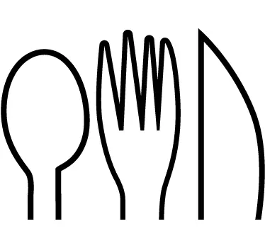 Sticker cuisine dessin couverts - TenStickers