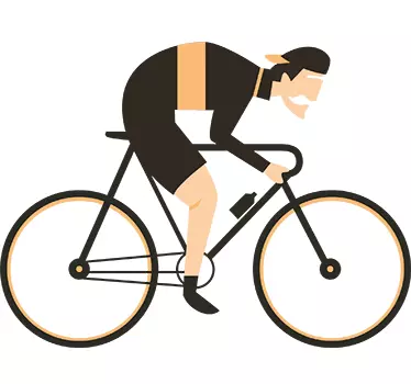 Sticker cycliste - TenStickers