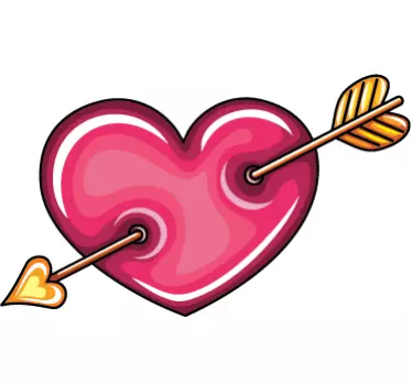 Sticker décoratif cœur Cupidon - TenStickers