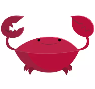 Sticker décoratif crabe souriant - TenStickers