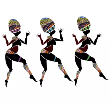 Sticker décoratif danseuses et imprimés - TenStickers