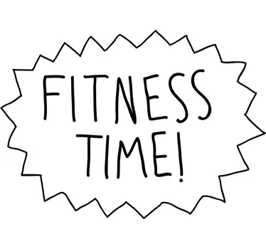 Sticker décoratif fitness time - TenStickers