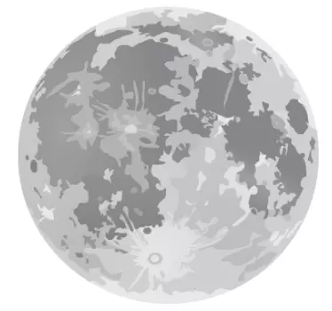 Sticker décoratif pleine lune - TenStickers