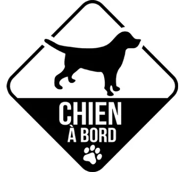 Autocollant chien à bord - TenStickers