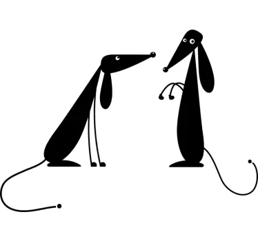 Sticker deux chiens - TenStickers