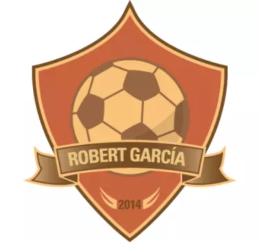 Sticker foot écusson football personnalisable - TenStickers