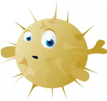 Sticker enfant animal poisson-globe - TenStickers