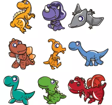 Sticker enfant bébés dinosaures - TenStickers