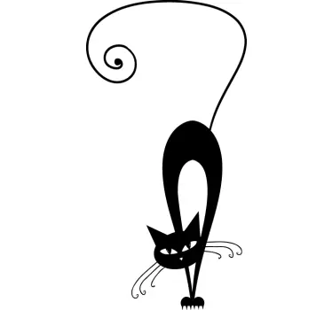 Sticker enfant chat en alerte - TenStickers