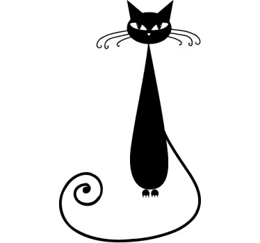 Sticker enfant chat tranquille - TenStickers