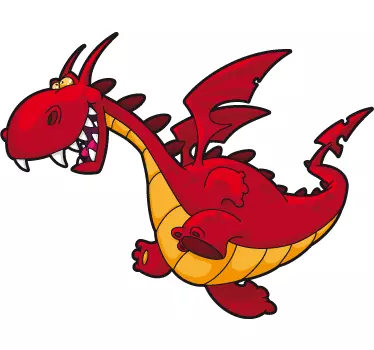Sticker enfant dragon cartoon - TenStickers